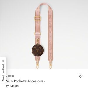 Louis Vuitton Multi Pochette strap light pink.💯% AUTHENTIC‼️ LIKE NEW CONDITION